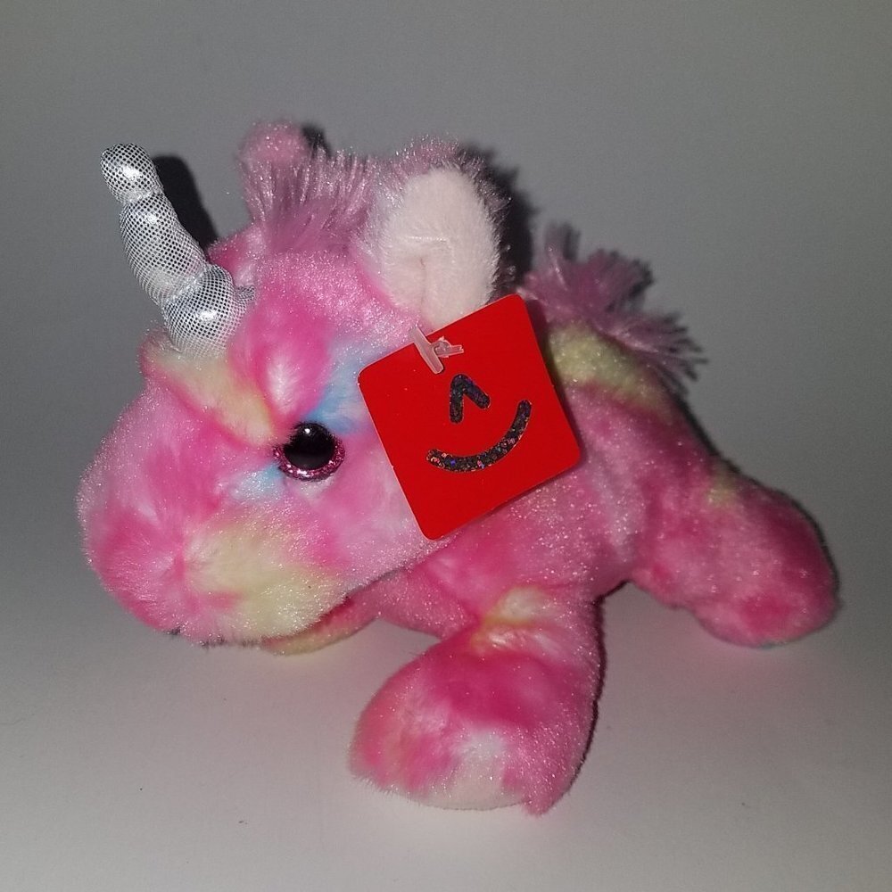 NWT Aurora Pink Unicorn Plush 6" Stuffed Animal Toy Lovey Jellyroll Unicorn